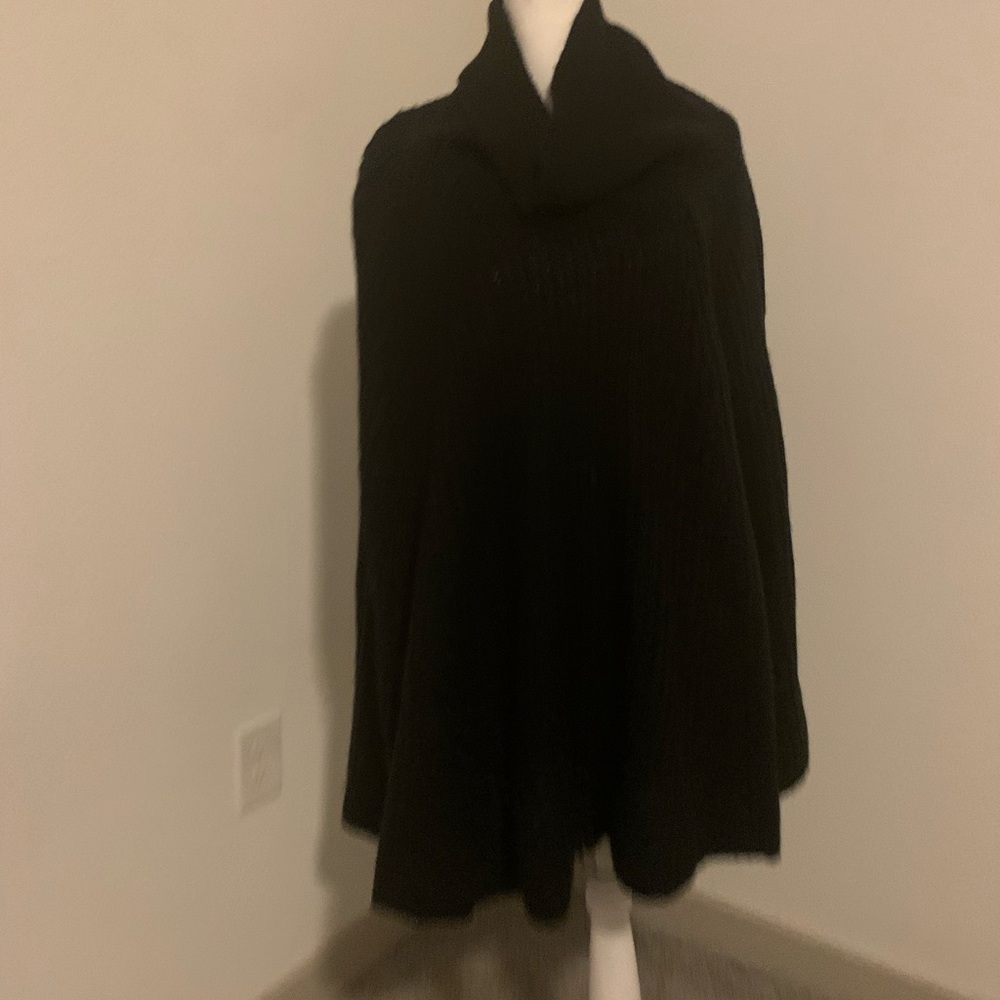 Elegant Black Women's Poncho